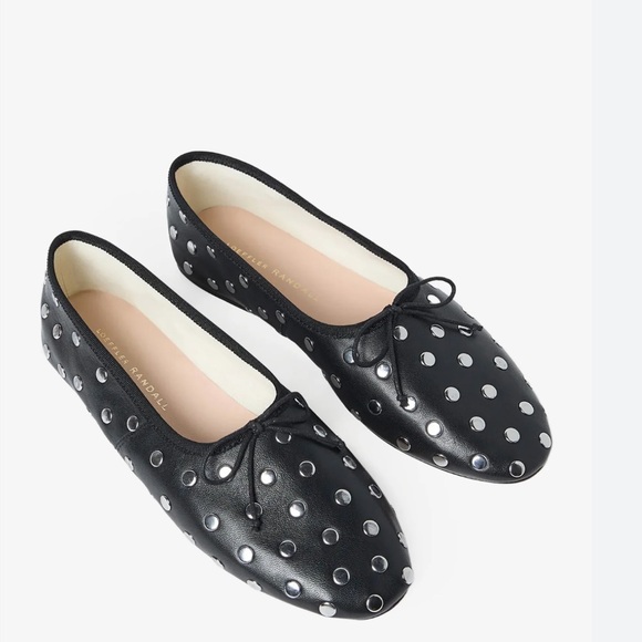 Loeffler Randall Black and Silver Ballet Flats - Picture 1 of 8